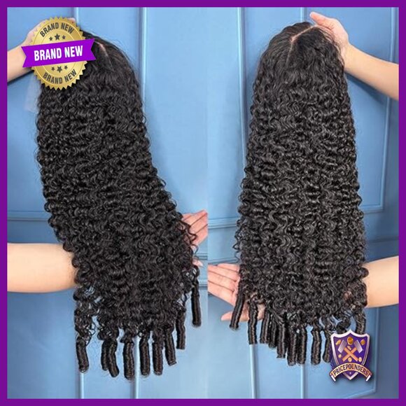 32 Inch Human Hair Lace Front Wig 200 Density Curly Glueless Medium Cap